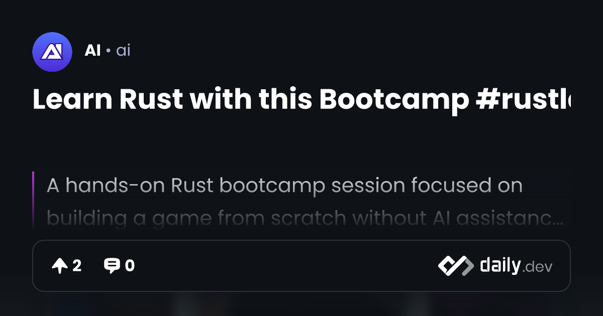 Learn Rust with this Bootcamp #rustlang ...