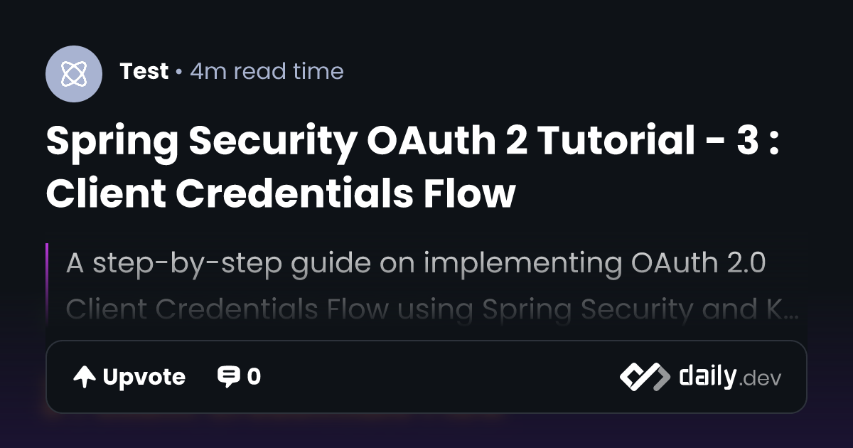 Spring Security OAuth 2 Tutorial - 3 : Client...