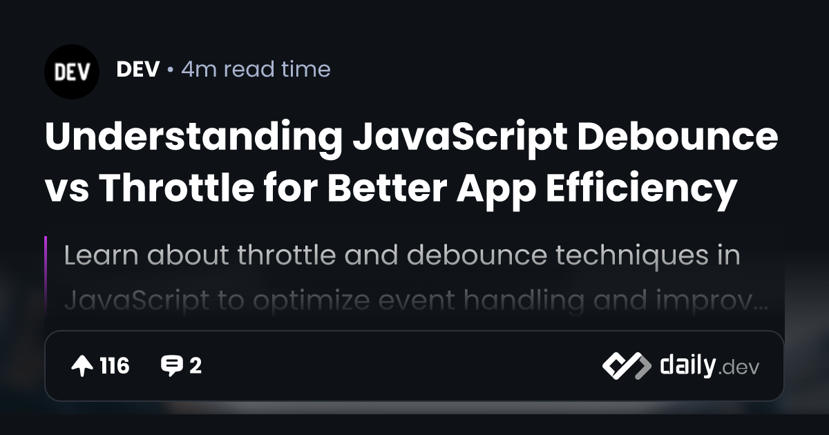 Understanding JavaScript Debounce vs Throttle for Better...