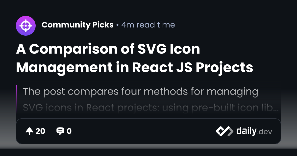 A Comparison of SVG Icon Management in React JS Projects