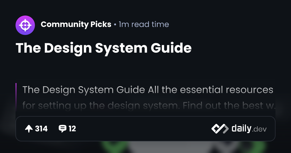 The Design System Guide | daily.dev