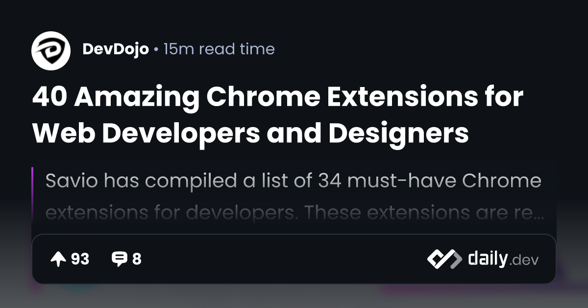 Ultimate list of Chrome extensions for Designers