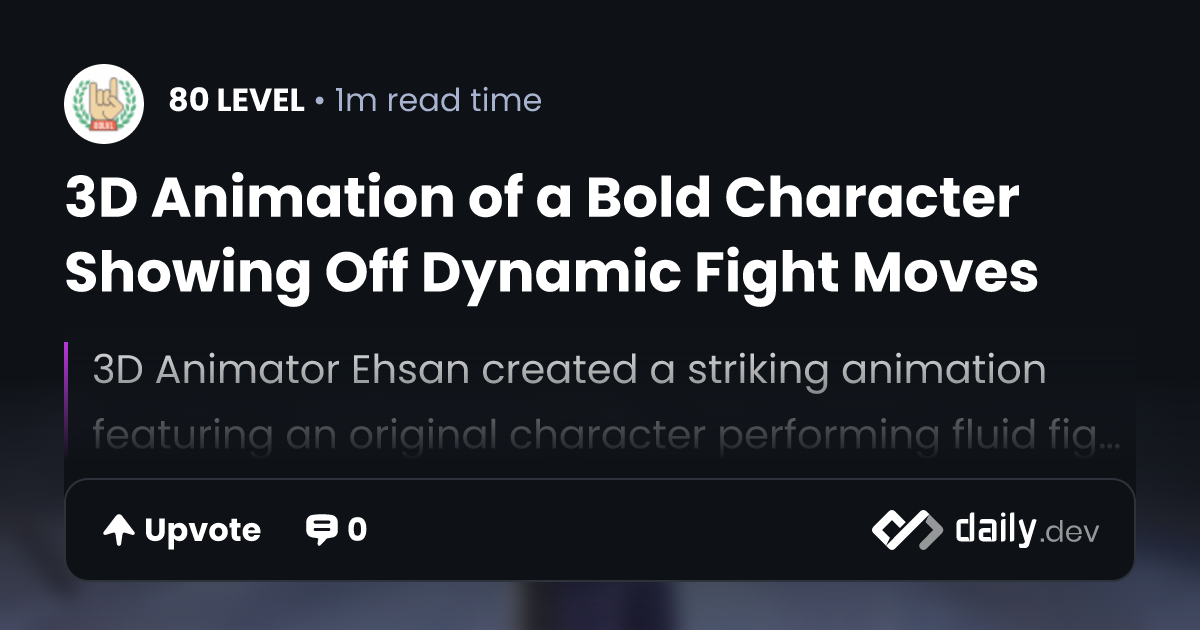 3D Animation of a Bold Character Showing Off Dynamic Fight Moves ...