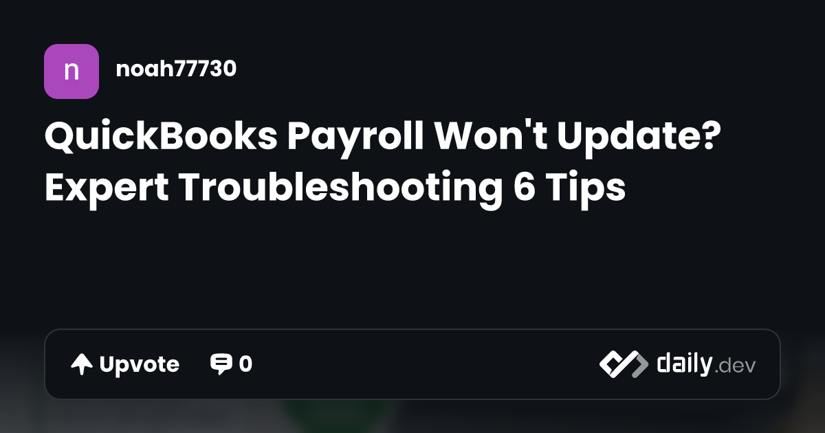 QuickBooks Payroll Won't Update? Expert Troubleshooting...