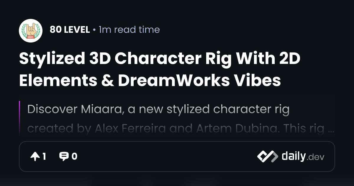Stylized 3D Character Rig With 2D Elements & DreamWorks...