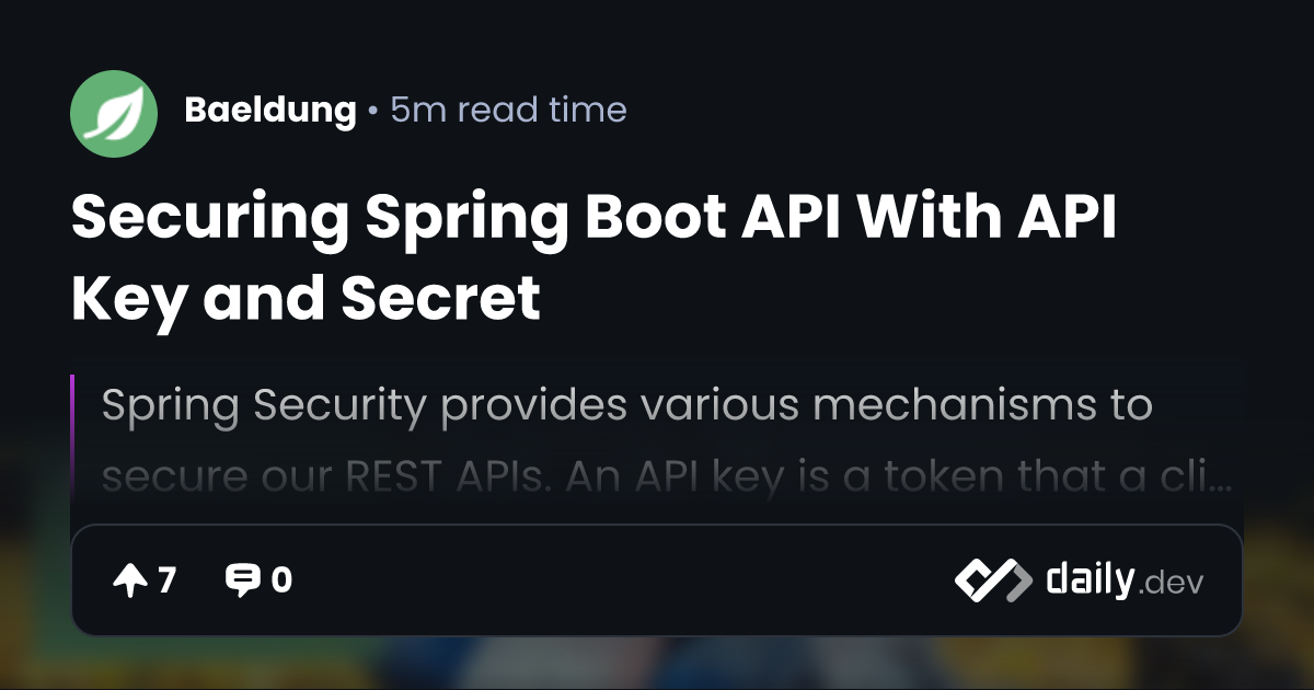 Securing rest api hot sale with spring boot