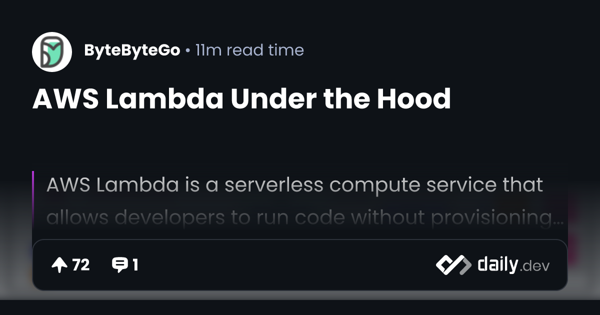 AWS Lambda Under the Hood | daily.dev