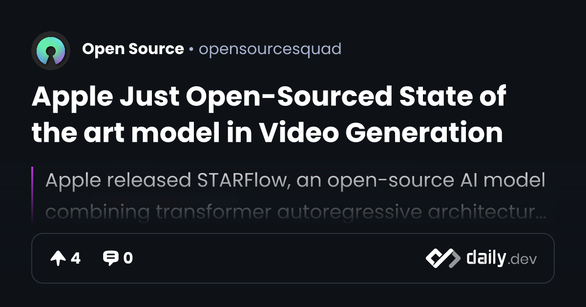 Apple Just Open-Sourced State of the art model in Video Generation ...