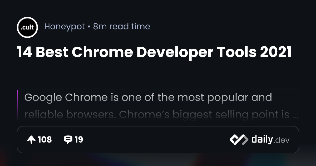 14 Best Chrome Developer Tools 2021