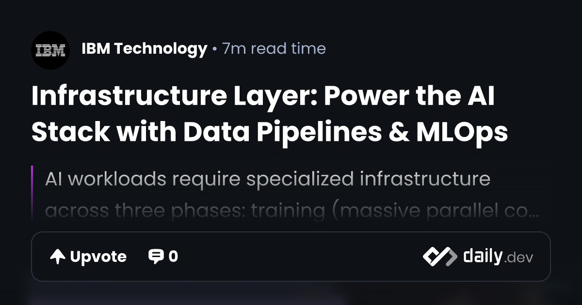 Infrastructure Layer: Power the AI Stack with Data...