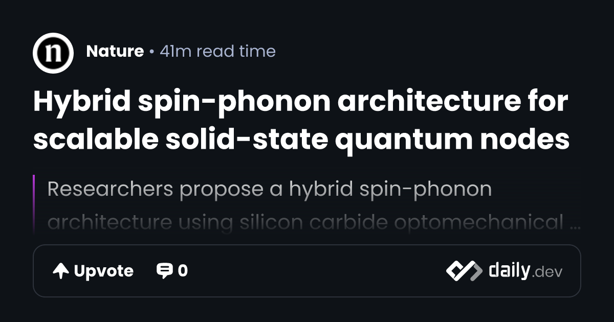 Hybrid spin-phonon architecture for scalable solid-state...