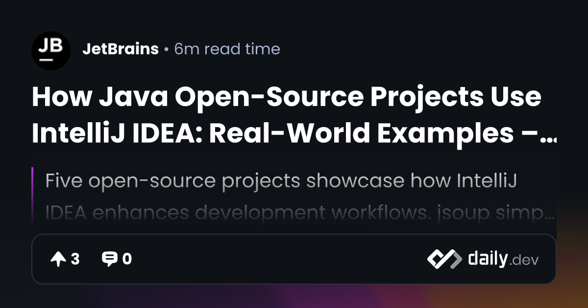 How Java Open-Source Projects Use IntelliJ IDEA:...