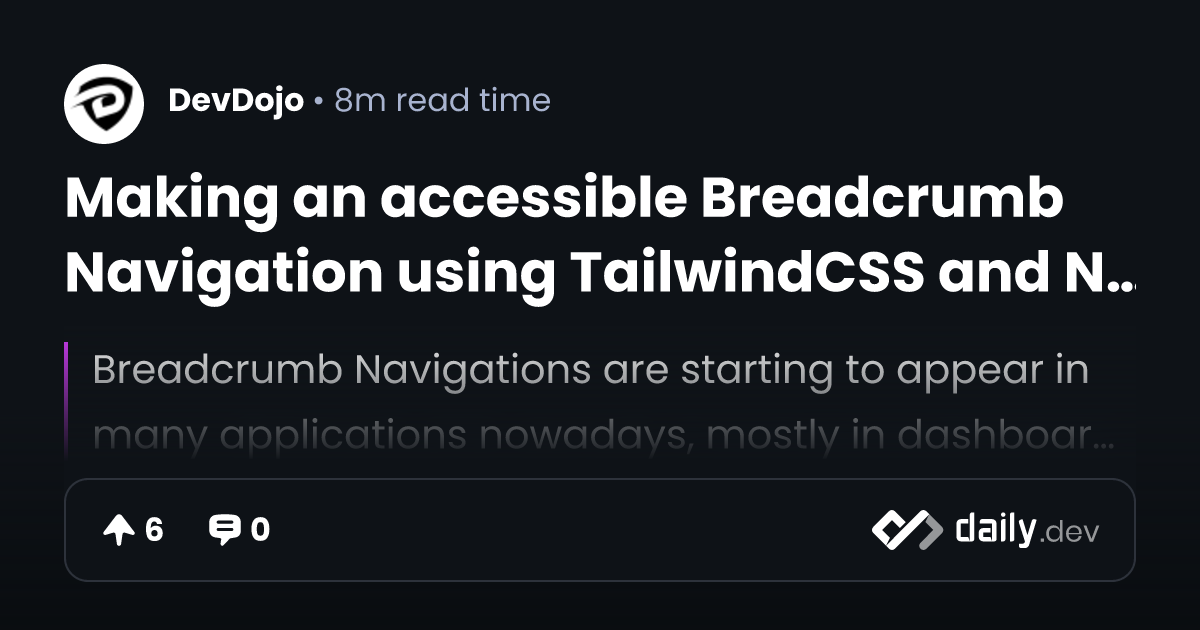 Making an accessible Breadcrumb Navigation using...