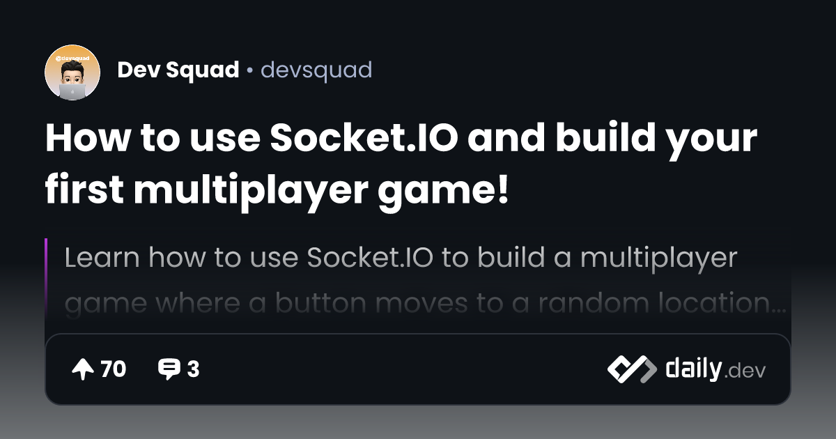 How to use Socket.IO and build your first multiplayer game!