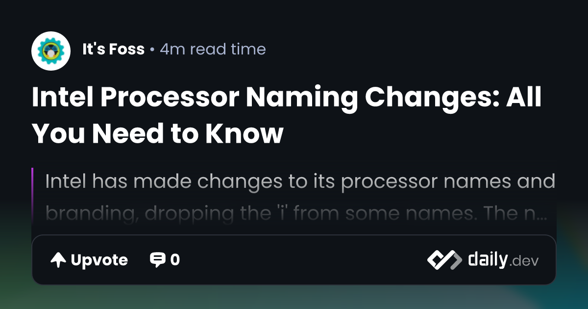 Intel Processor Naming Changes: All You Need to Know