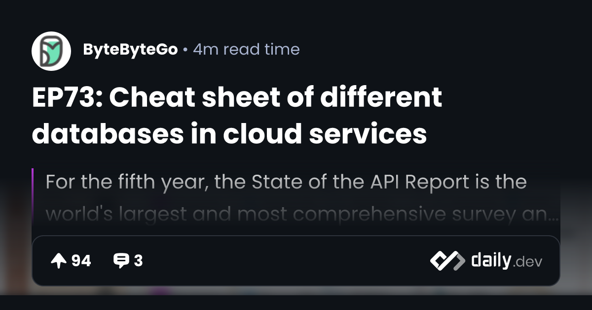 EP73: Cheat sheet of different databases in cloud services