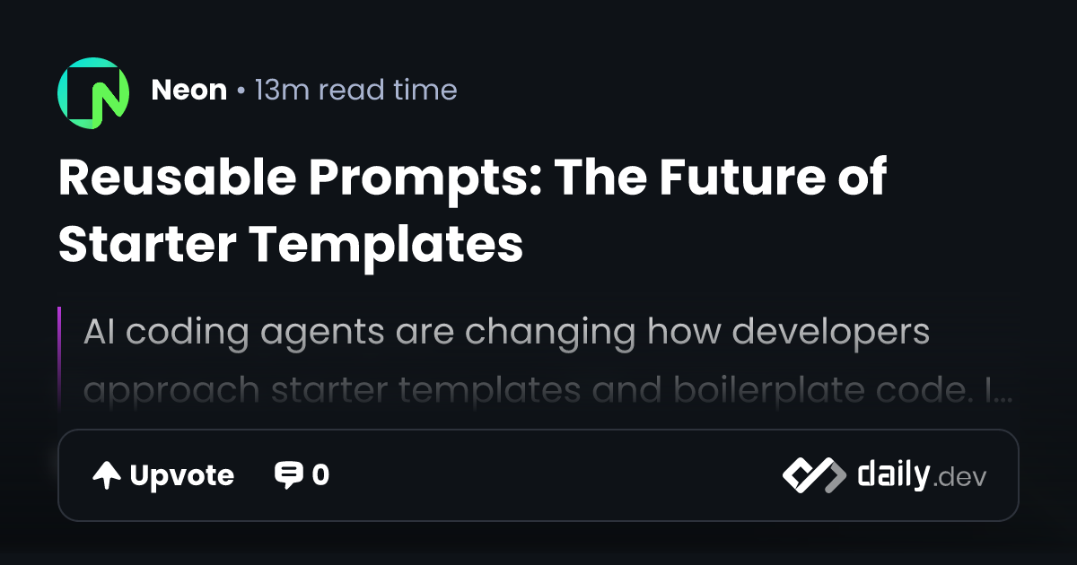 Reusable Prompts: The Future of Starter Templates