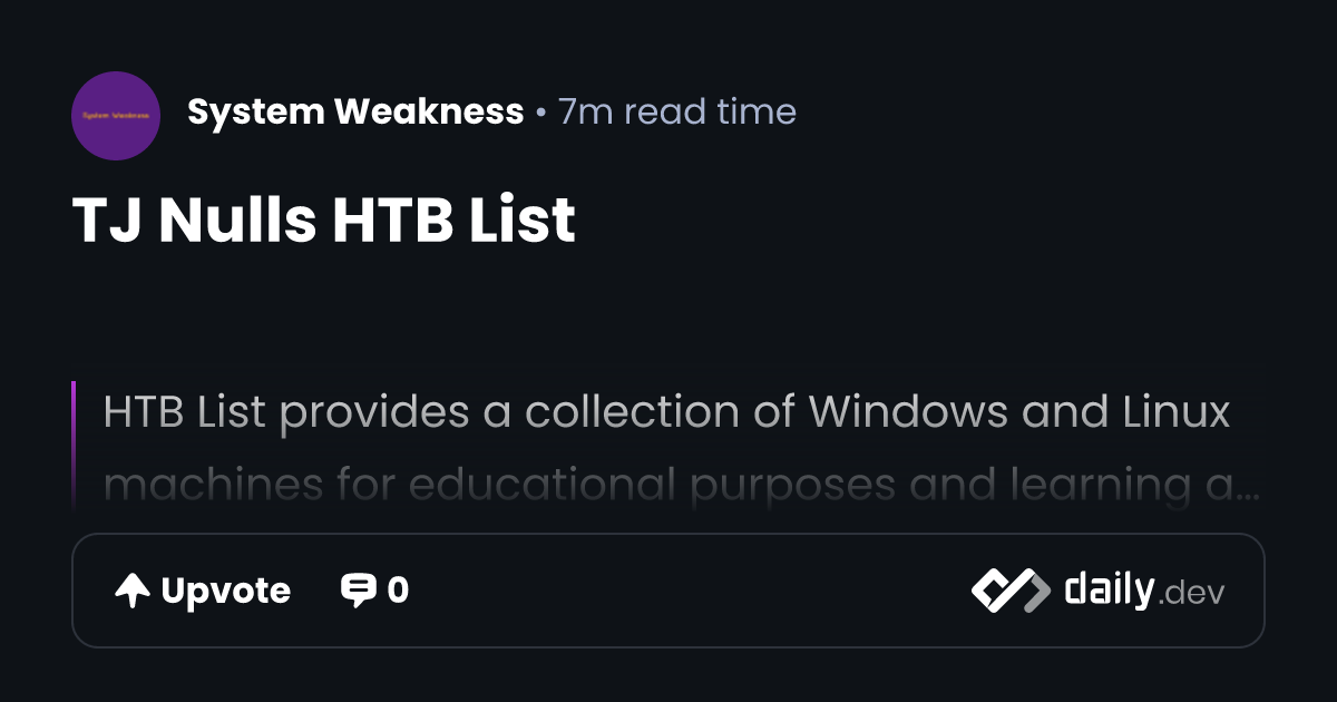 tjnulls list