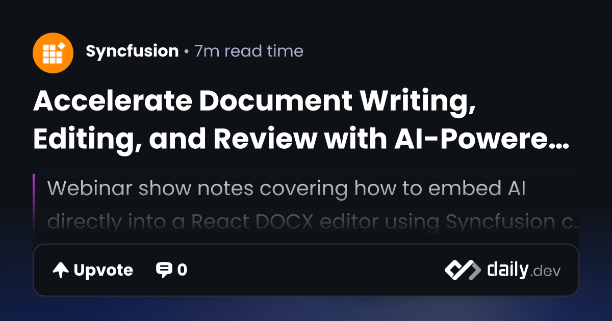 Accelerate Document Writing, Editing, and Review with...