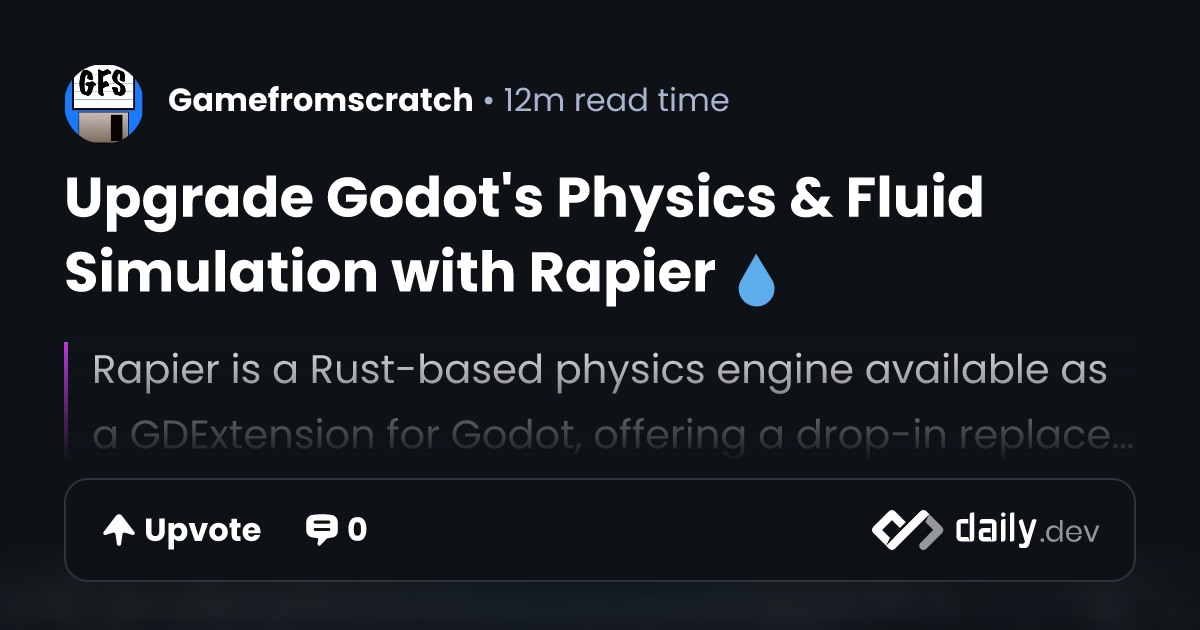 Upgrade Godot's Physics & Fluid Simulation with Rapier 💧