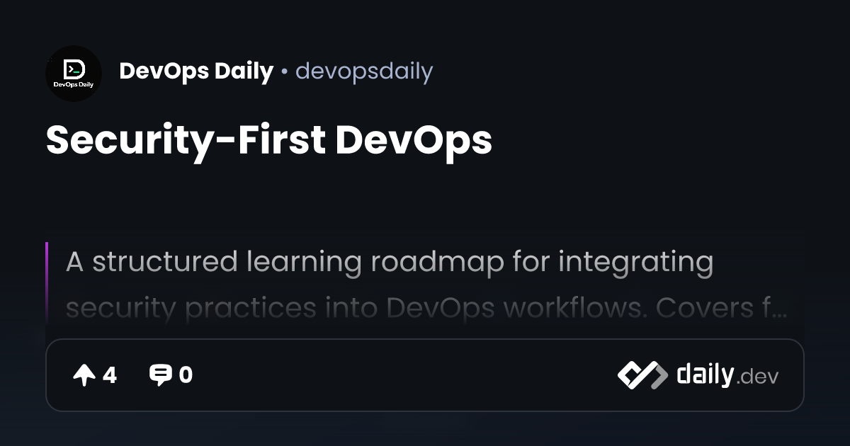 Security-First DevOps | daily.dev