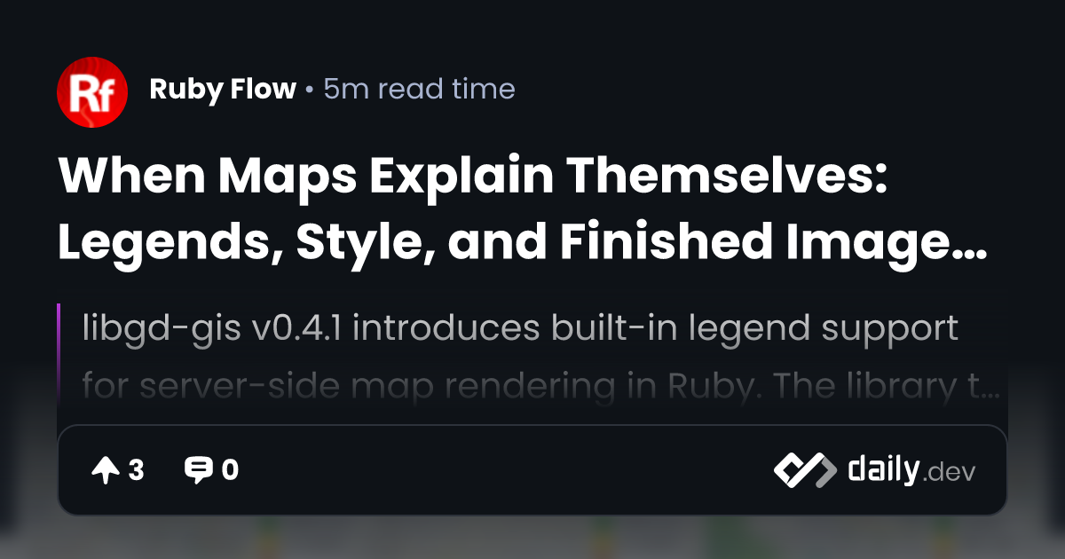 When Maps Explain Themselves: Legends, Style, and...