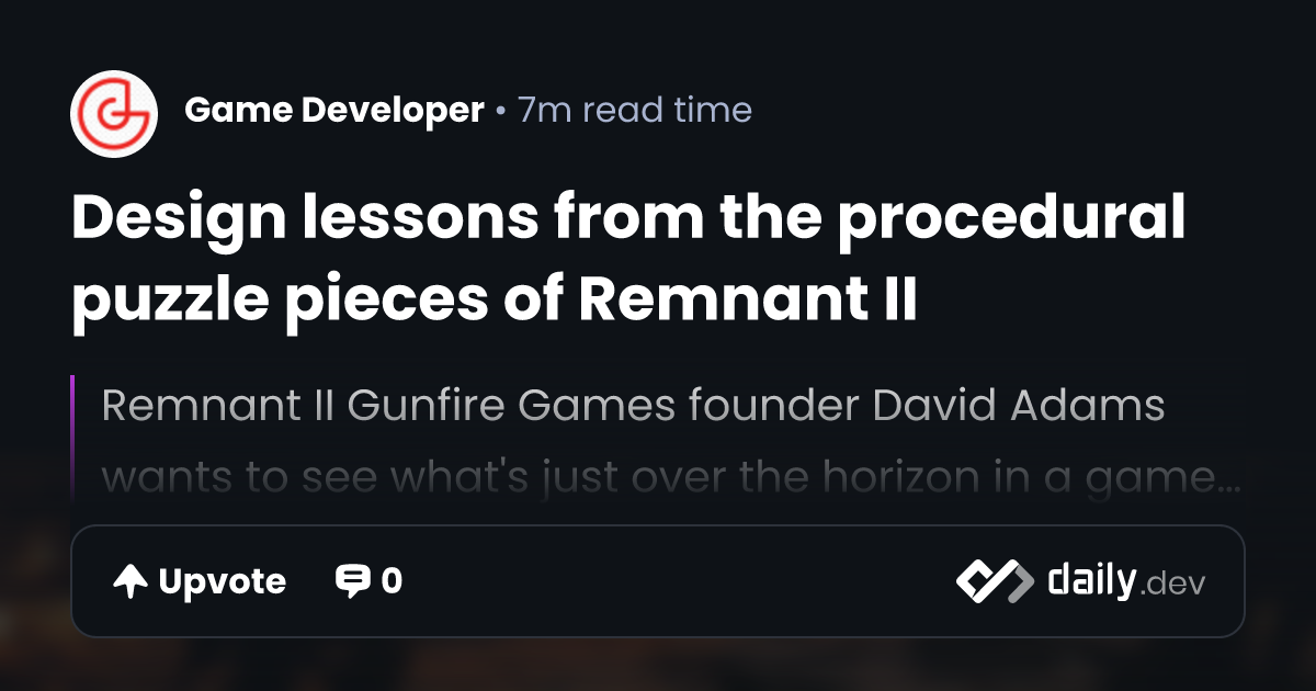 Design lessons from the procedural puzzle pieces of...
