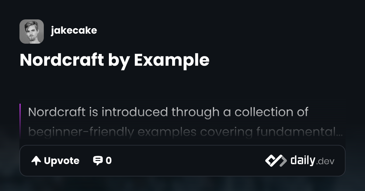 Nordcraft by Example | daily.dev