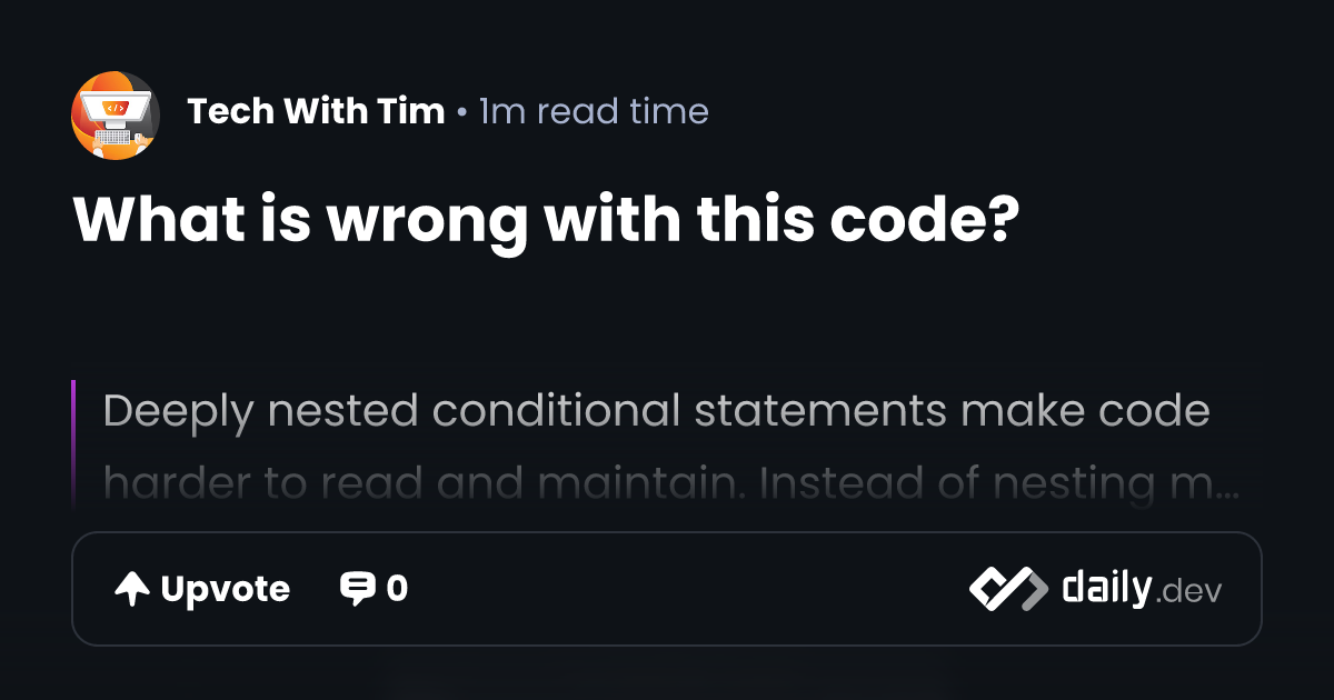 What is wrong with this code? | daily.dev