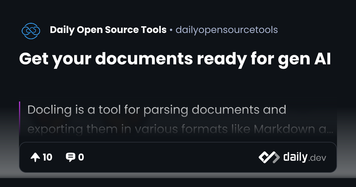 Get your documents ready for gen AI | daily.dev