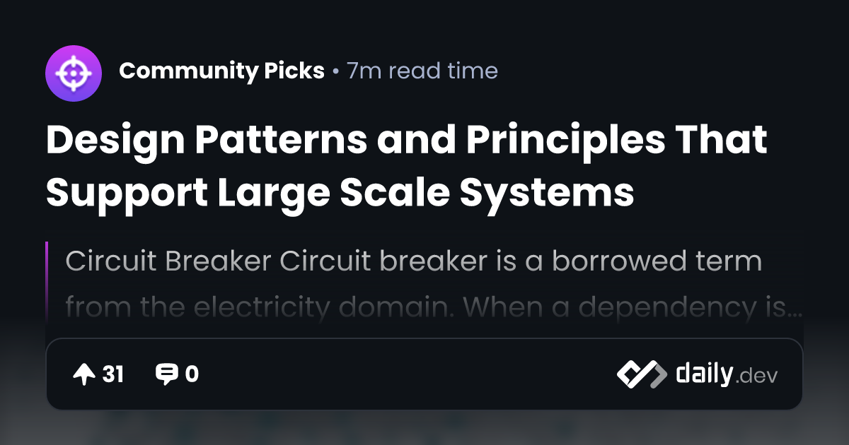 Design Patterns and Principles That Support Large Scale...