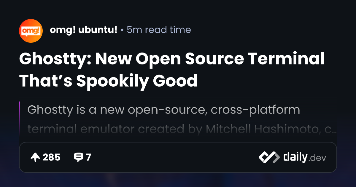 Ghostty: New Open Source Terminal That’s Spookily Good