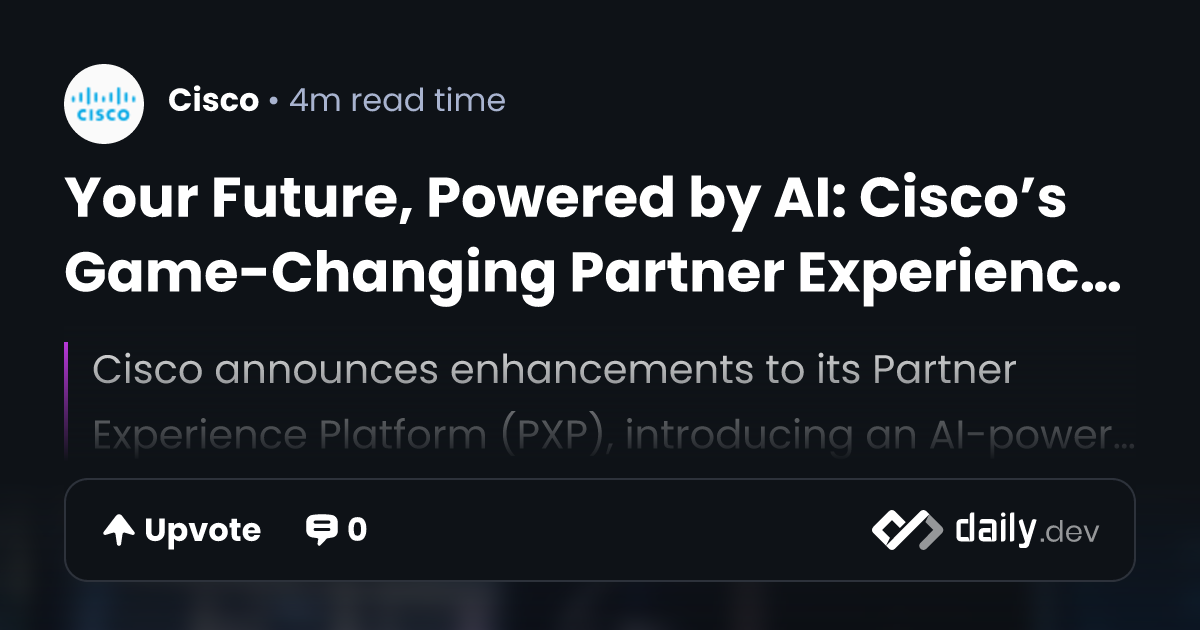 Your Future, Powered by AI: Cisco’s Game-Changing...