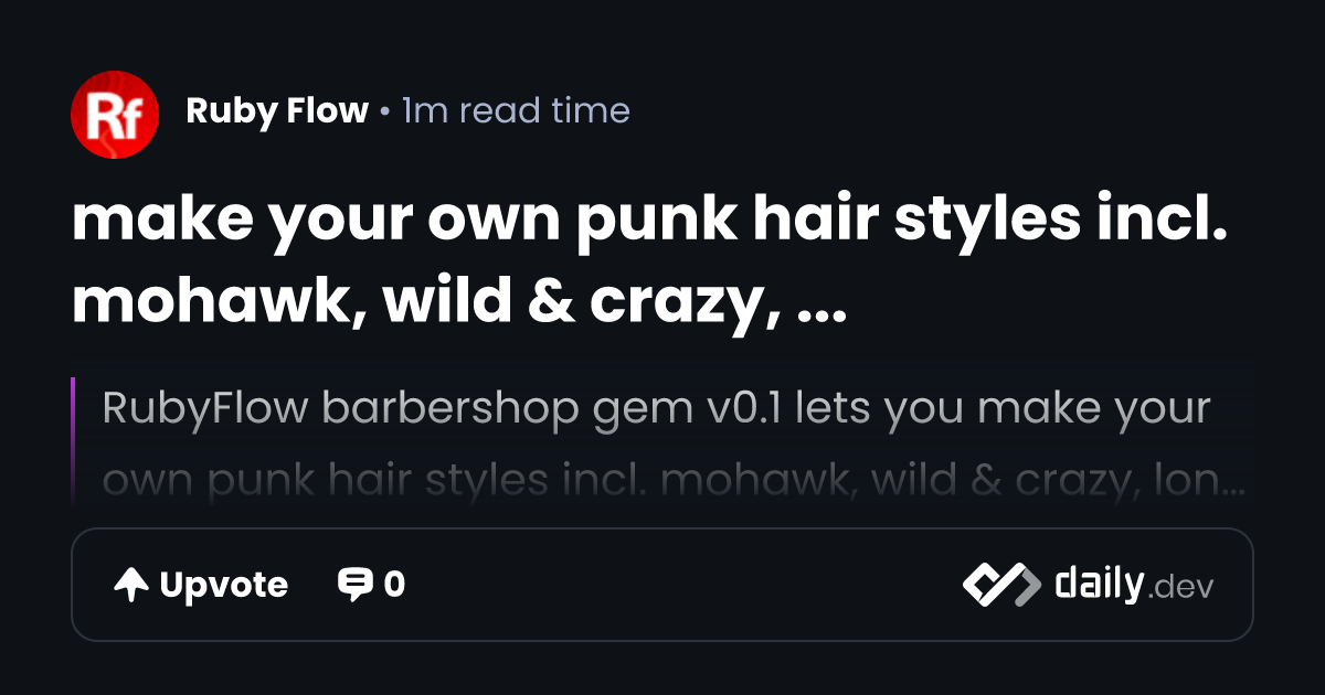 make your own punk hair styles incl. mohawk, wild