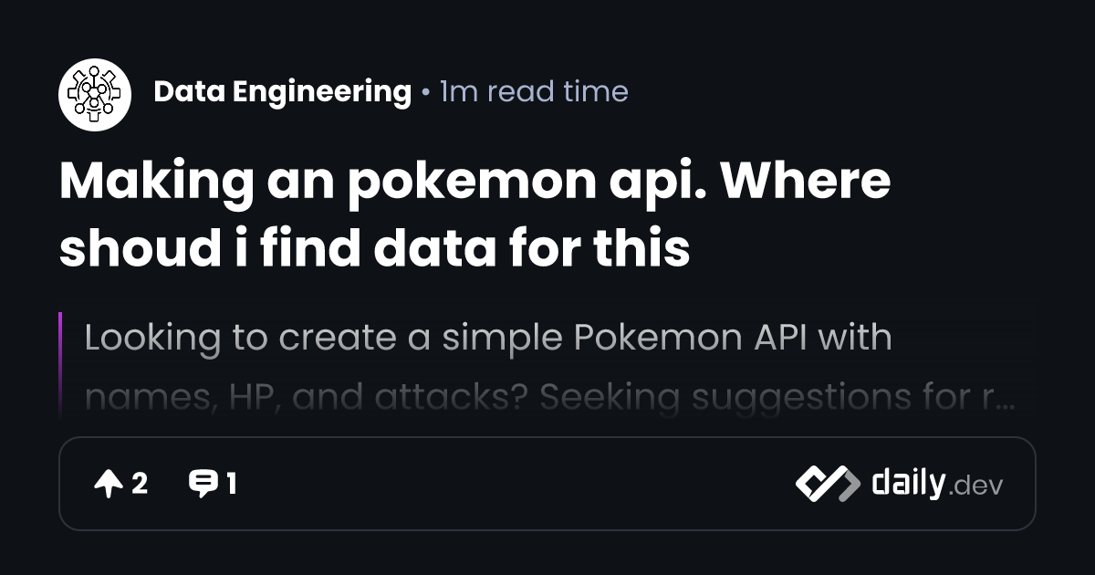 Making an pokemon api. Where shoud i find data for this