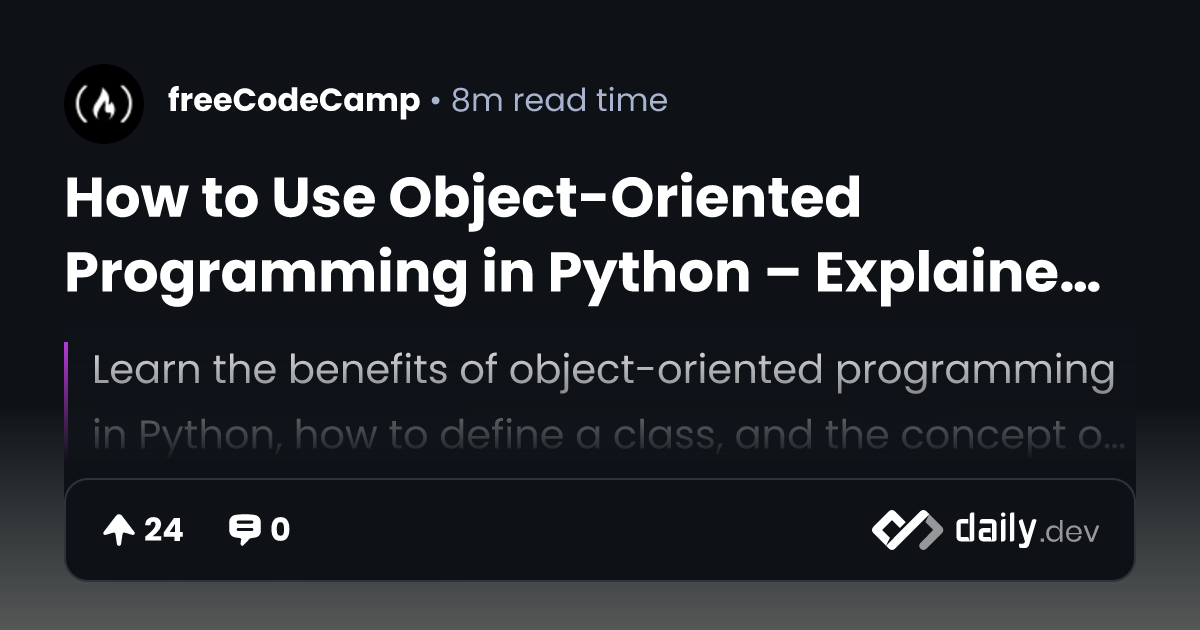 How to Use Object-Oriented Programming in Python