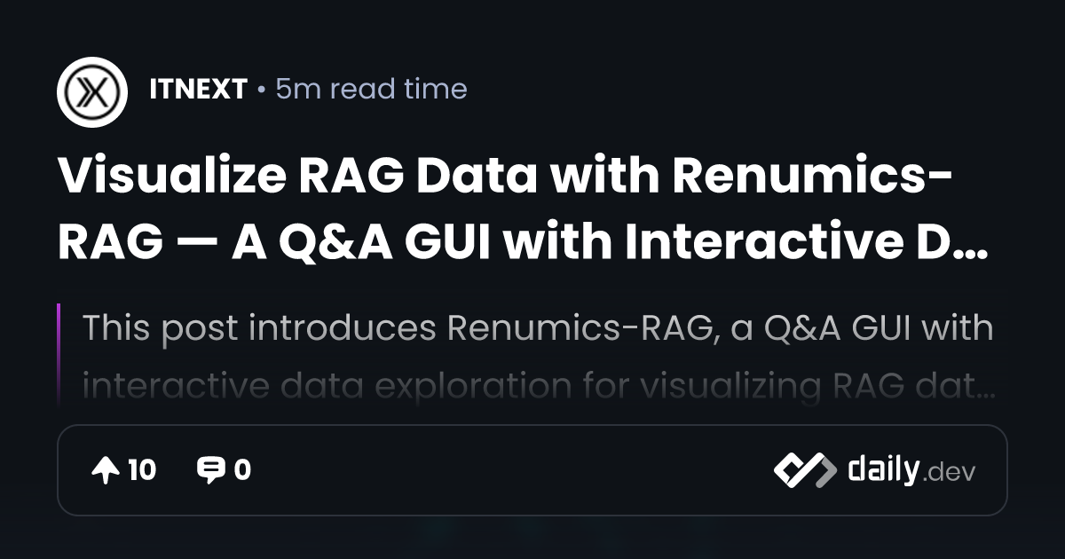 Visualize RAG Data with Renumics-RAG — A Q&A GUI with...