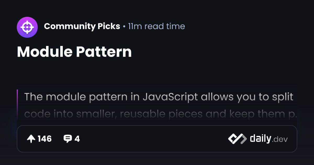 Module Pattern | daily.dev