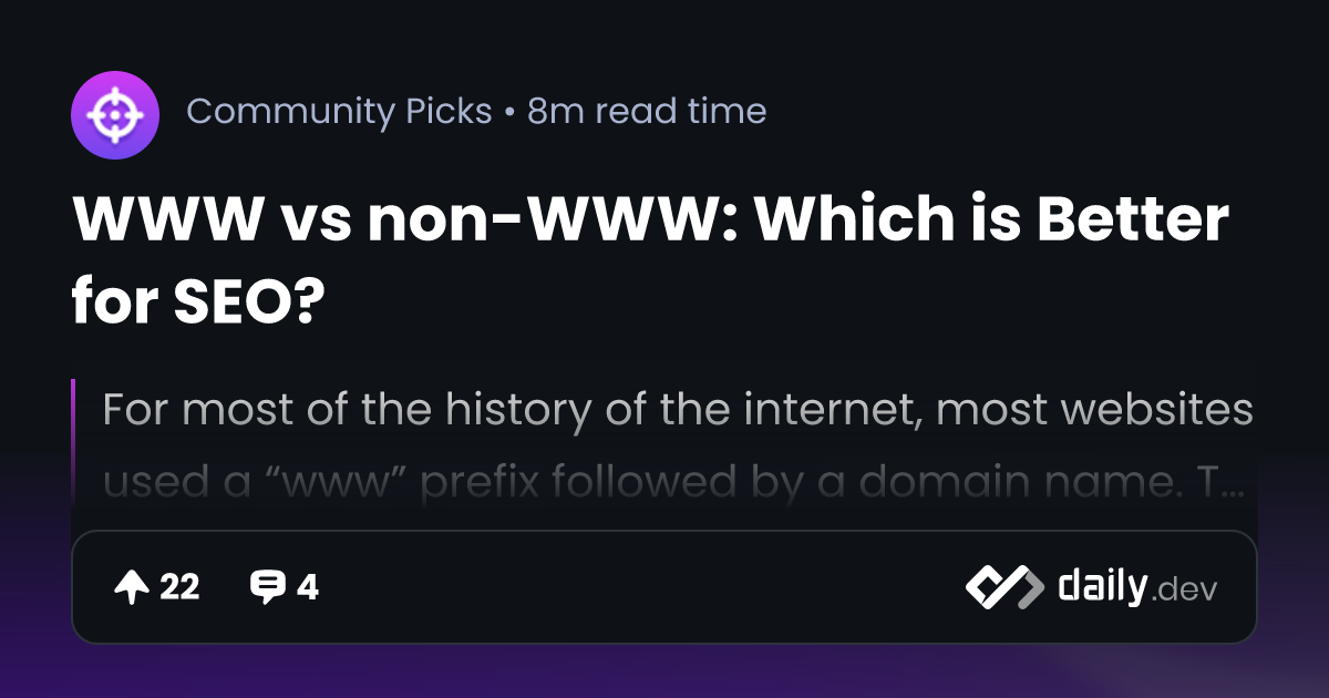 WWW vs non-WWW: Which is Better for SEO?