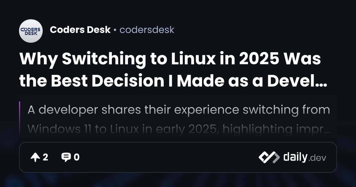 Why Switching to Linux in 2025 Was the Best Decision I...