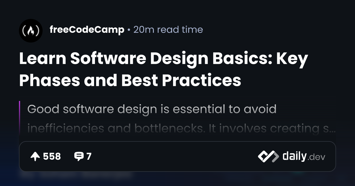 Learn Software Design Basics: Key Phases and Best Practices
