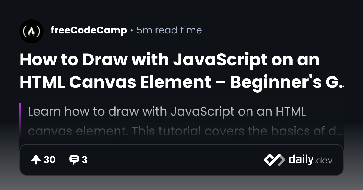 How to Draw with JavaScript on an HTML Canvas Element
