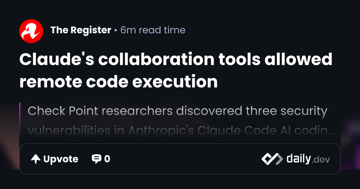 Claude's collaboration tools allowed remote code execution