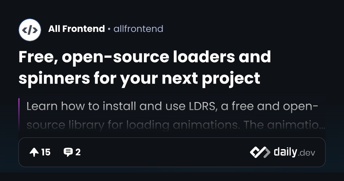 Free, open-source loaders and spinners for your next project