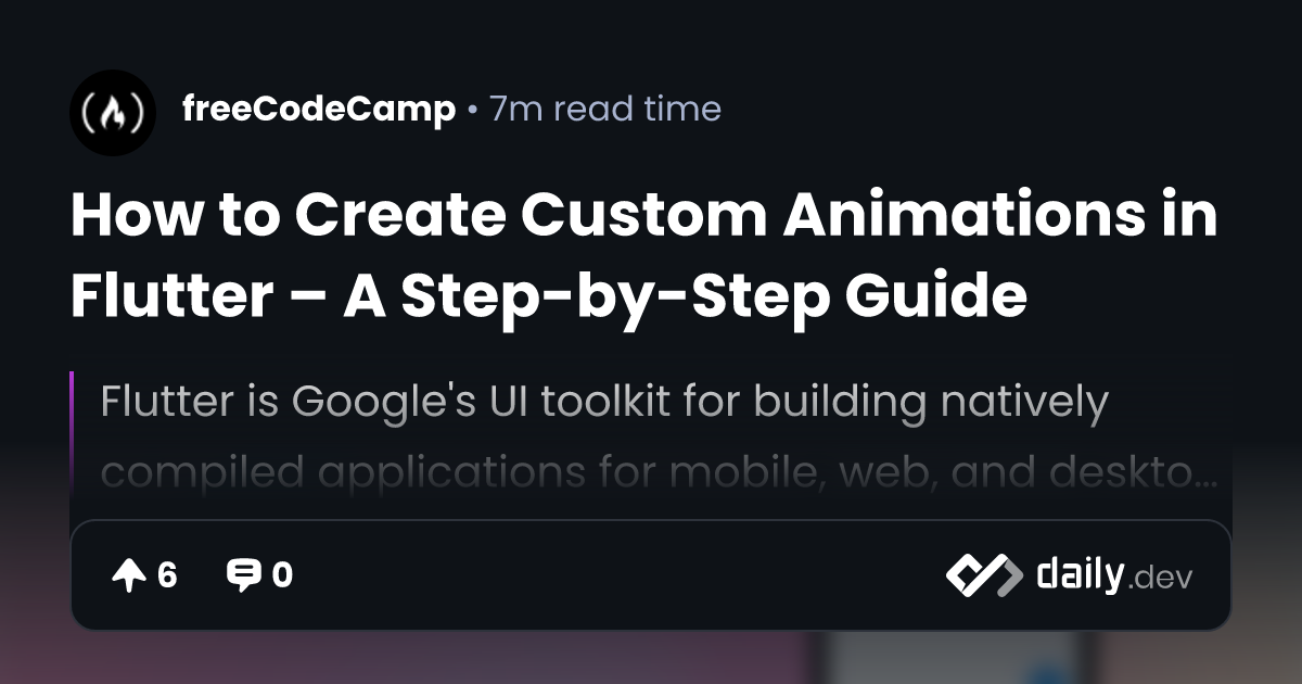 How to Create Custom Animations in Flutter – A...