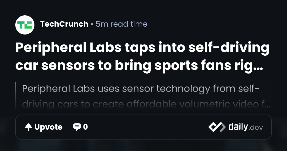 Peripheral Labs taps into self-driving car sensors to...