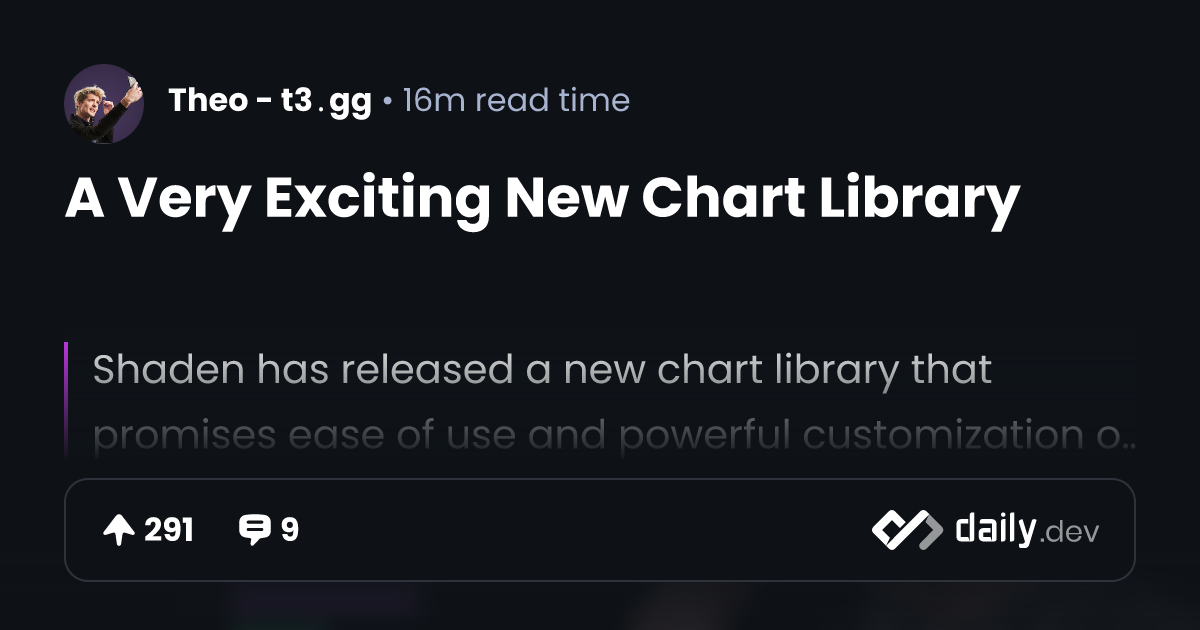 A Very Exciting New Chart Library | daily.dev