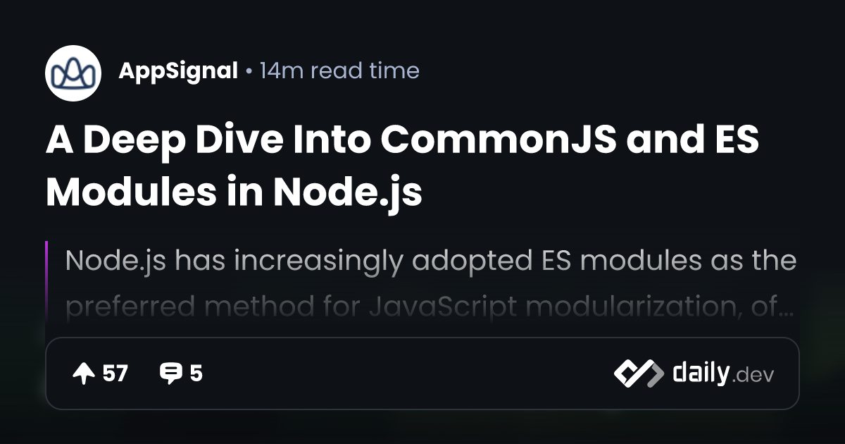 A Deep Dive Into CommonJS and ES Modules in Node.js