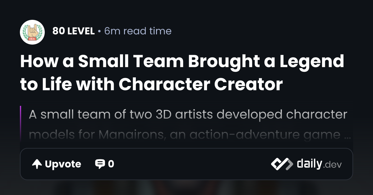 How a Small Team Brought a Legend to Life with Character Creator ...