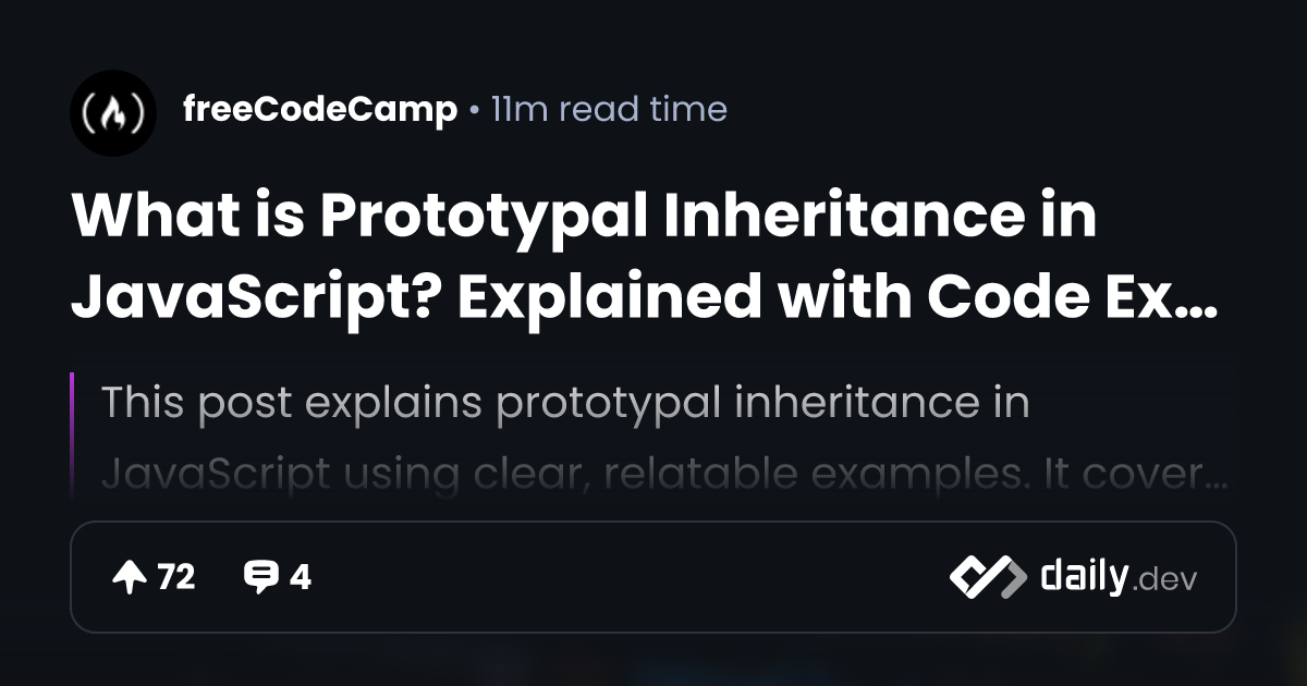 What is Prototypal Inheritance in JavaScript? Explained...